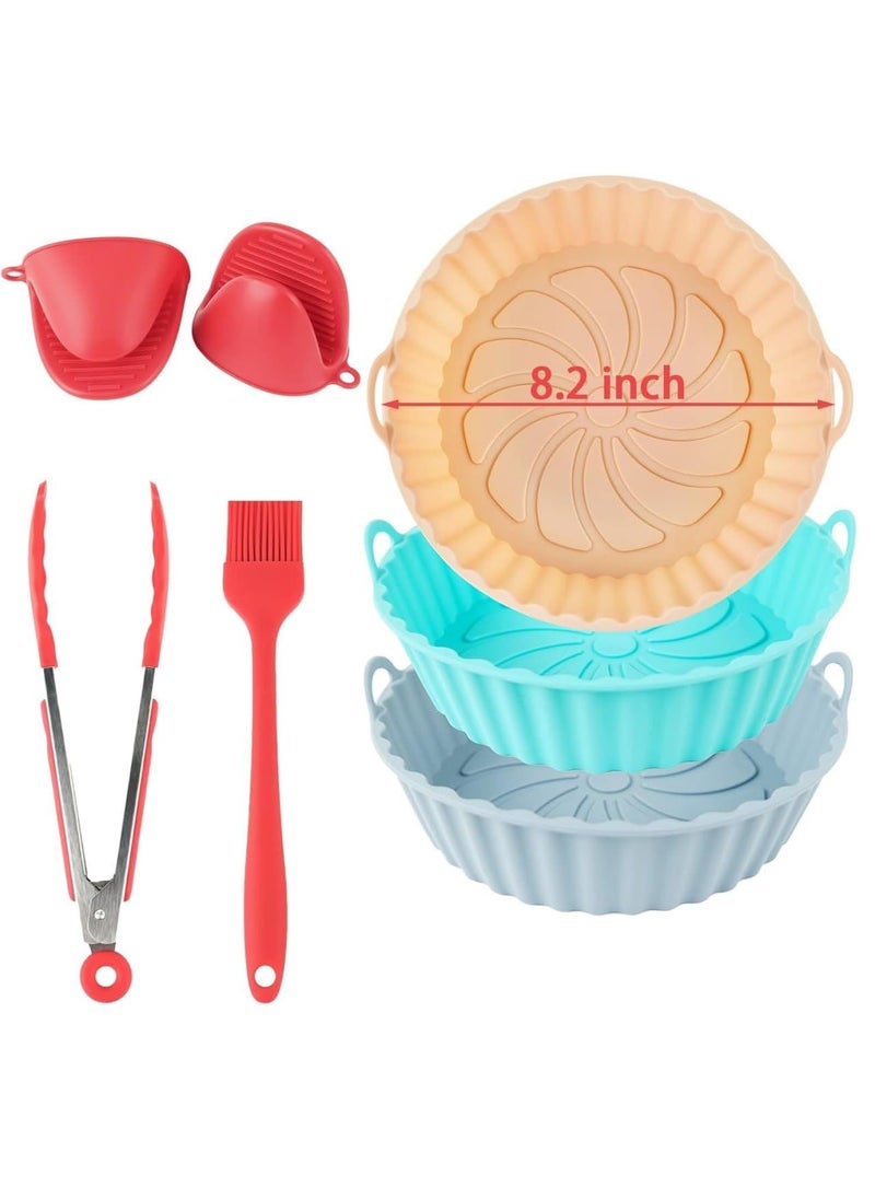 ITUSHA Air Fryer Silicone Liners Accessories Food Grade Reusable Silicone BasketsPotsLiners