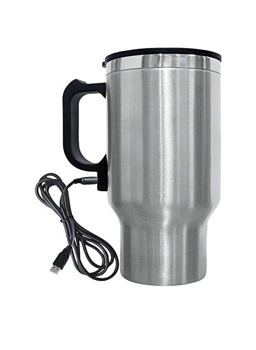 Faauto Stainless Steel 12V Car Charging Travel Electric Heating Mug Kettle for Maruti Suzuki Eeco