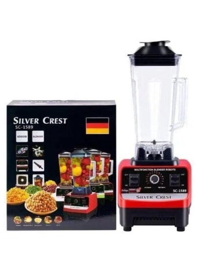 Silver Crest 4500W Heavy Duty Commercial Grade Blender – Multifunctional Juicer Mixer with 2 Jars, Stainless Steel Blades, Fruit Processor, Grinder, Smoothie Maker, Dishwasher Safe (SC 1589)