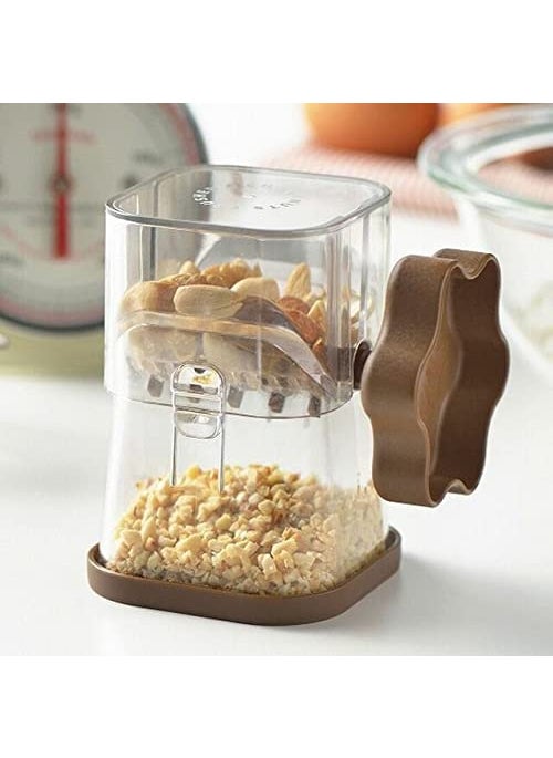 VRAJDHAM Manual Nut Grinder Dry Fruit Cutter and SlicerDry Fruit Chopper for KitchenABS Multifunction Hand Crank Nut Grinder for Chopped Almonds Hazelnuts Pecans Walnuts
