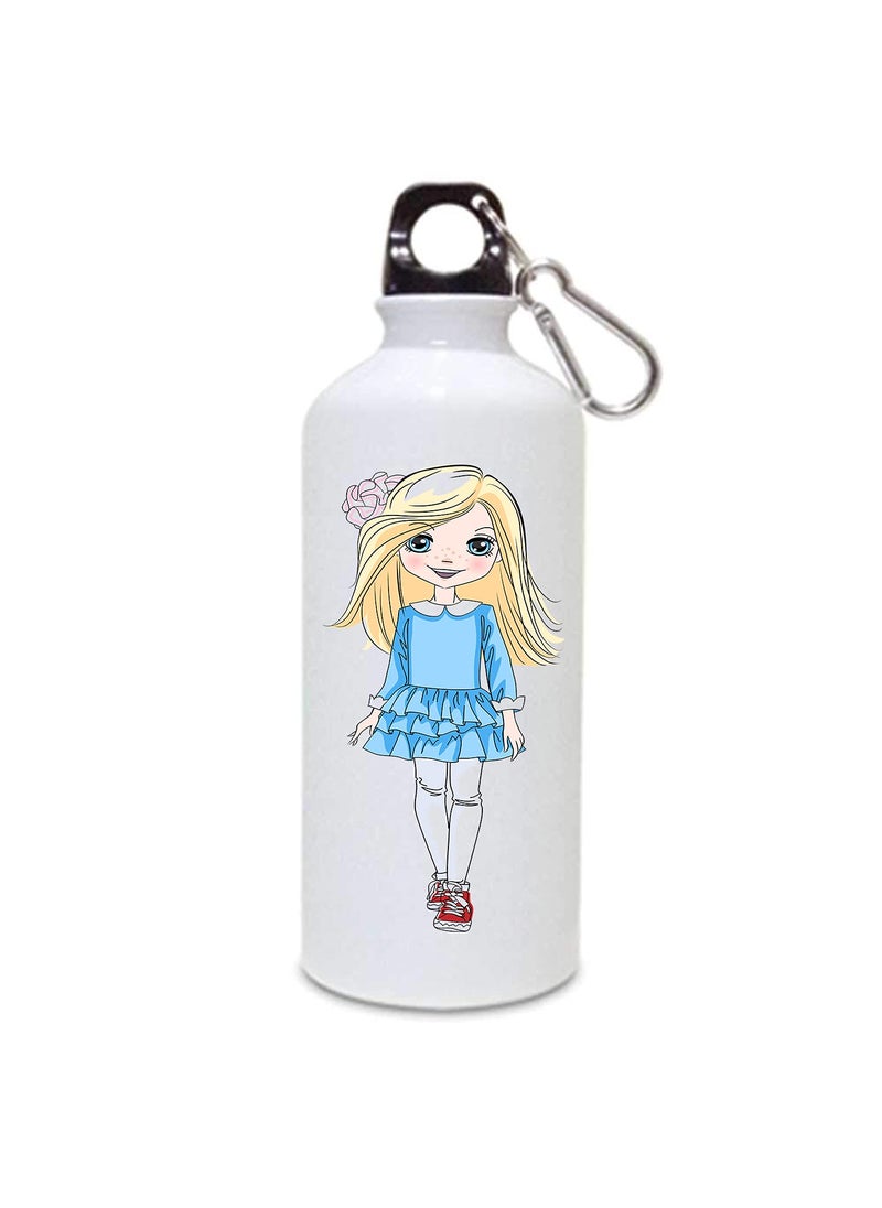 SCPmarts Create Your Desire Cute Girl Theme Fan Art Printed Aluminium Sipper Bottle 600 ML by SCPmarts Create Your Desire