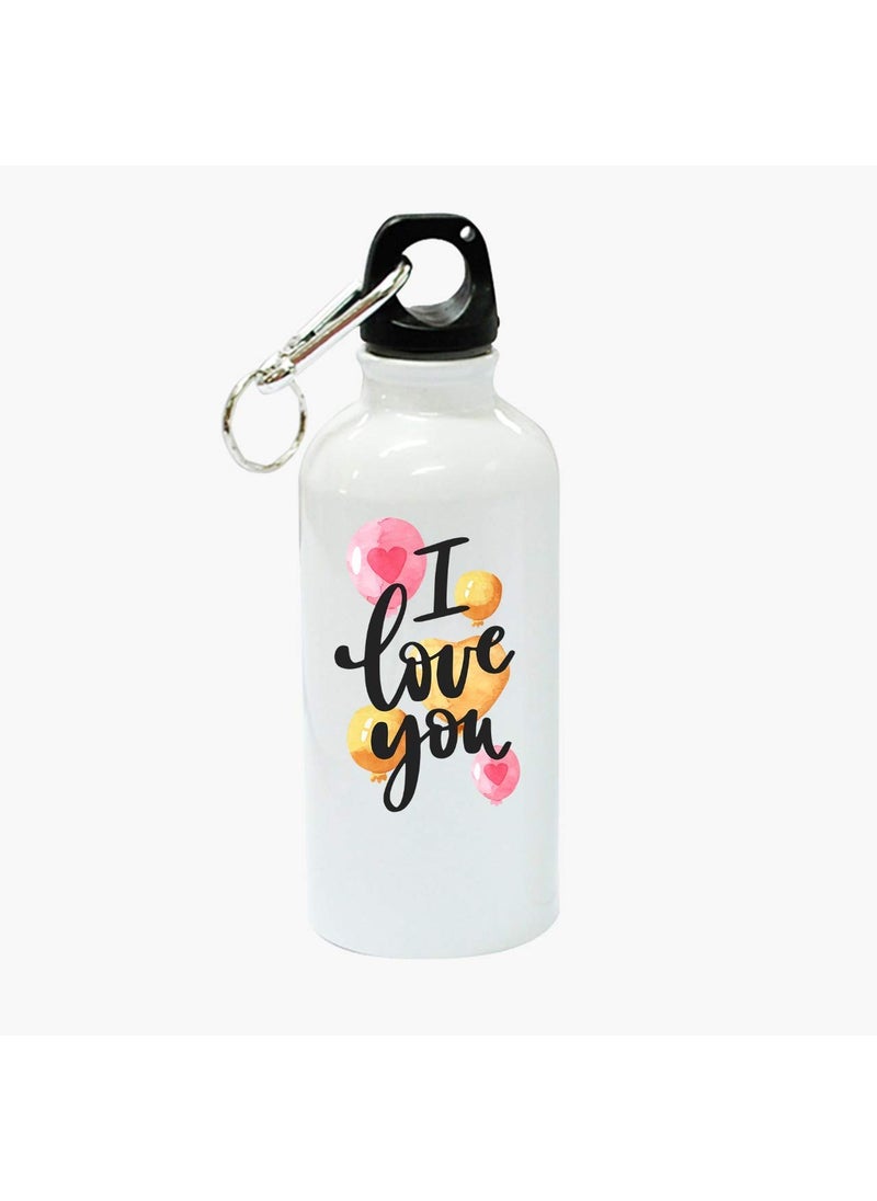 SCPmarts Create Your DesireI Love You Theme Fan Art Printed Aluminium Sipper Bottle 600 ML by SCPmarts Create Your Desire SCP149