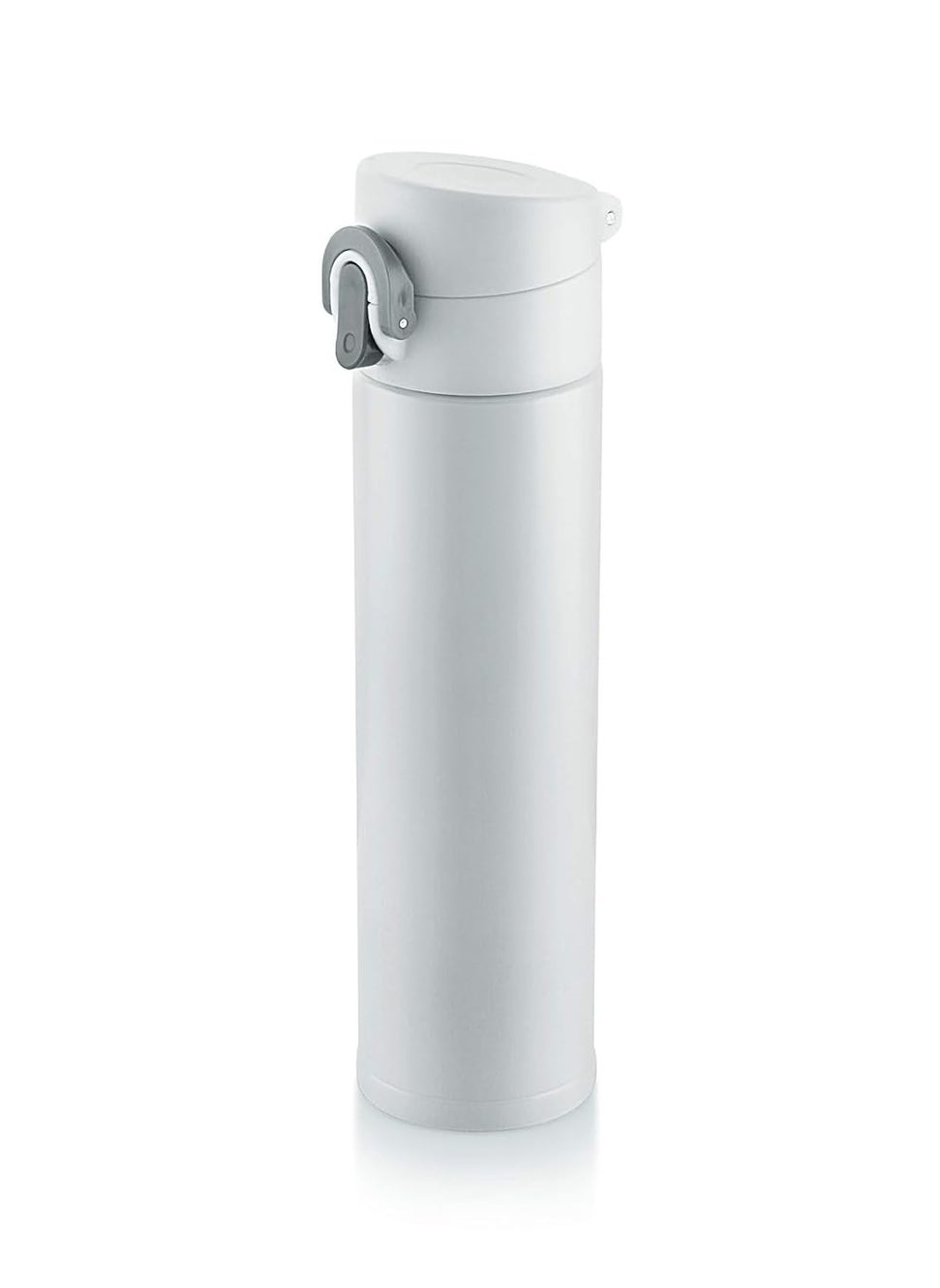 Toys Tycoon Stainless Steel Insulated hot Cold Flick top Vacuum Flask Bottle with Lock lid Cap Pack of 1 White
