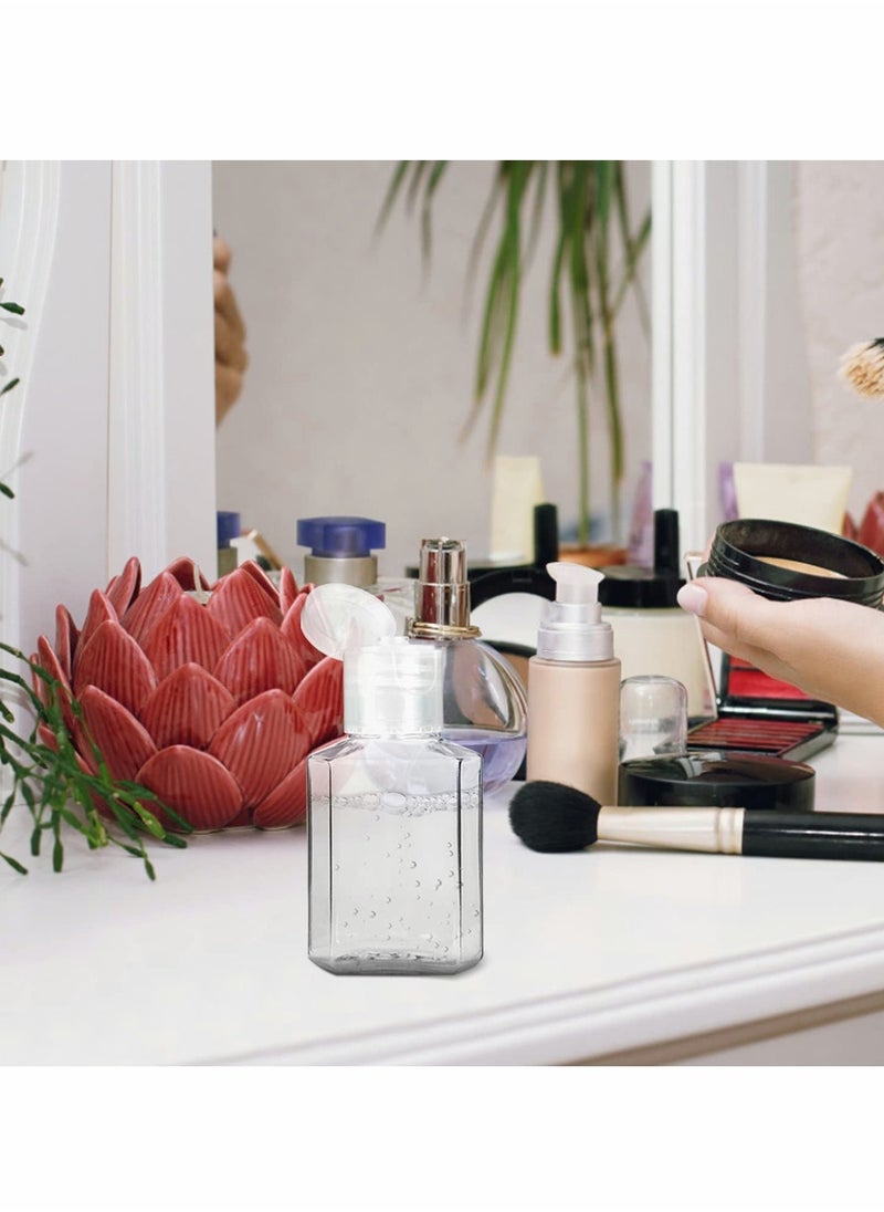 Portable Clear Plastic Travel Bottles for Hand Sanitizer - Refillable and Squeezable Toiletry Containers