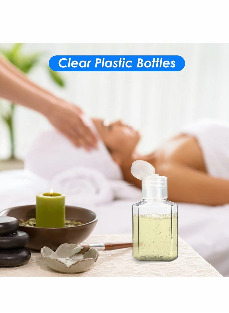 Portable Clear Plastic Travel Bottles for Hand Sanitizer - Refillable and Squeezable Toiletry Containers