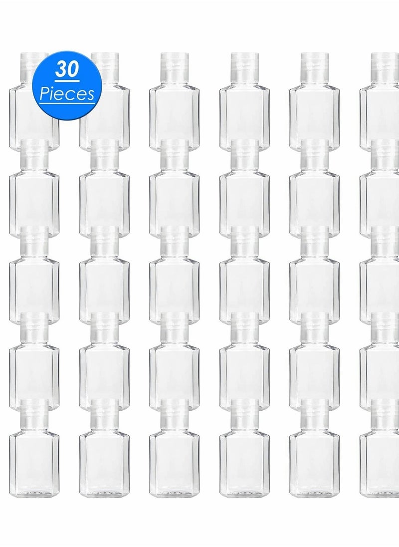 Portable Clear Plastic Travel Bottles for Hand Sanitizer - Refillable and Squeezable Toiletry Containers