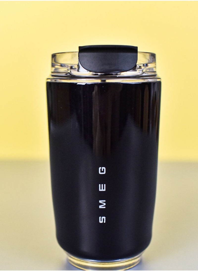 320ML Beverage Cup Travel Portable Car Drinking Cup Stainless Steel Vacuum Leak proof 320ML Coffee Thermos（Black）