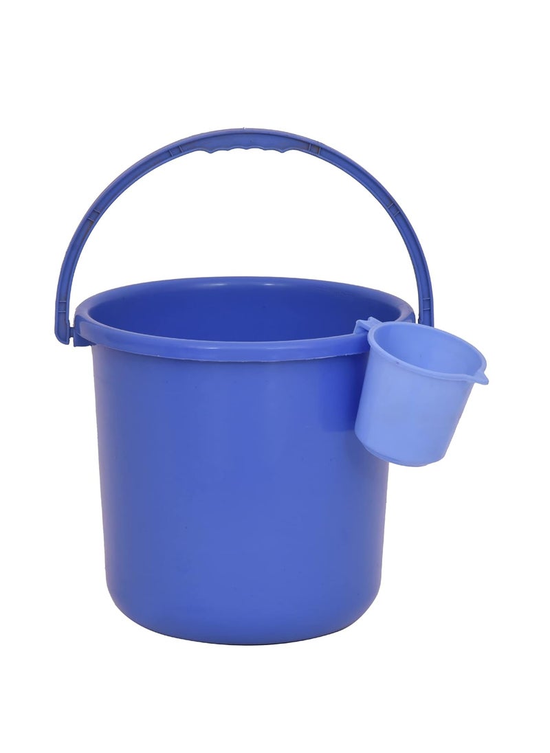 Suman Enterprise Unbreakable Single Bathroom Bucket Free Mug First Grade Plastic19 L Blue