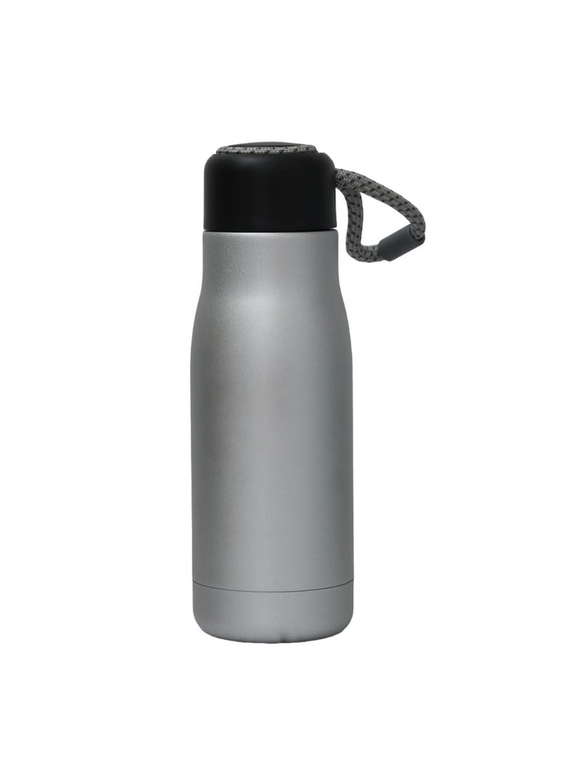 Metallic Vacuumed Insulated Stainless Steel Flask 350 ML Grey