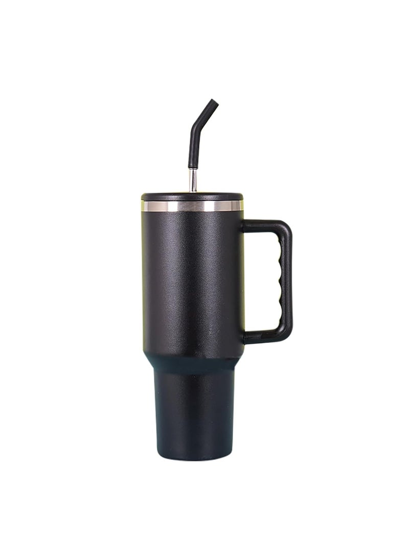 Mug Stainless Steel Vacuum Insulated 1200ml Water Bottle with Straw and Lid for Iced Tea or Coffee 02