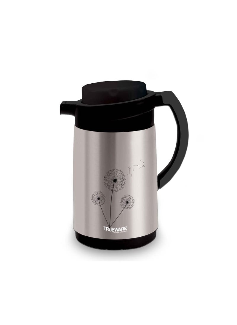 Trueware Ruff Tuff 1200 Ss Insulated Flask 1000 Ml Insulated Tea Pot Kettle Thermos Water Jug Hot Cold LeakProof Lid Thermoware Food Grade Plastic High Grade Stainess Steel