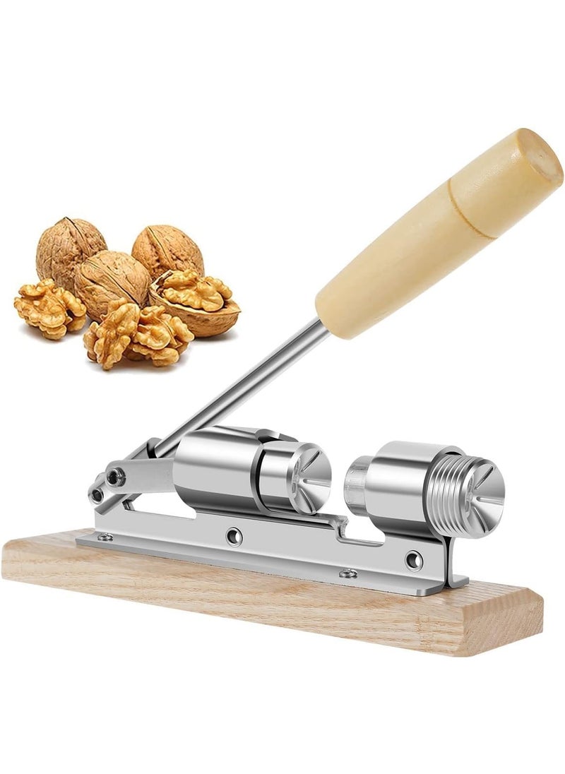Toriox Desktop Wood and Metal Walnut or Pecan Heavy Duty Nut Cracker Gadget Tool for HazelnutsAlmondWalnutBrazil Nut with Good Grips Kitchen Utensils