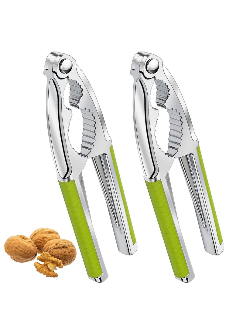 VUNEXO Walnut Cracker Tools Windspeed Heavy Duty Nut Crackers for Walnuts Pistachio Stainless Steel Walnut Cracker Opener Tool with NonSlip Handle Pack 2