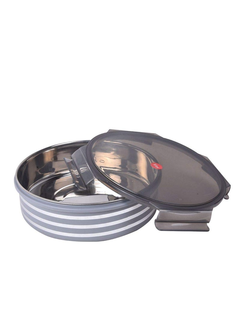 Liza Alfy Stainless Steel Airtight Storage Container, 1.25 Litres, Grey