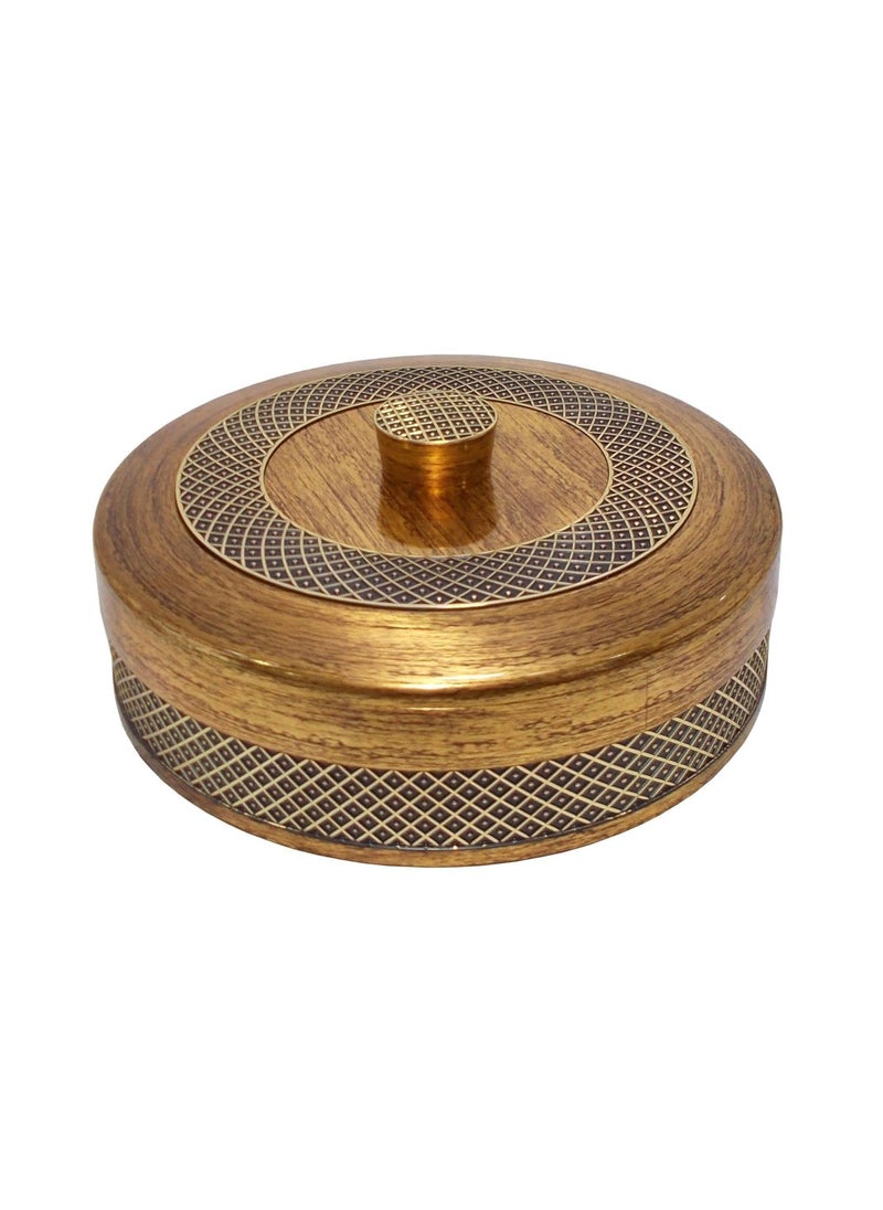 LIVINGLOOM Dry Fruit Box Multipurpose Gift Box Royal Design Plastic 5 Division Dry Fruit Container Chocolate Mouth Freshener Mukhwas Box