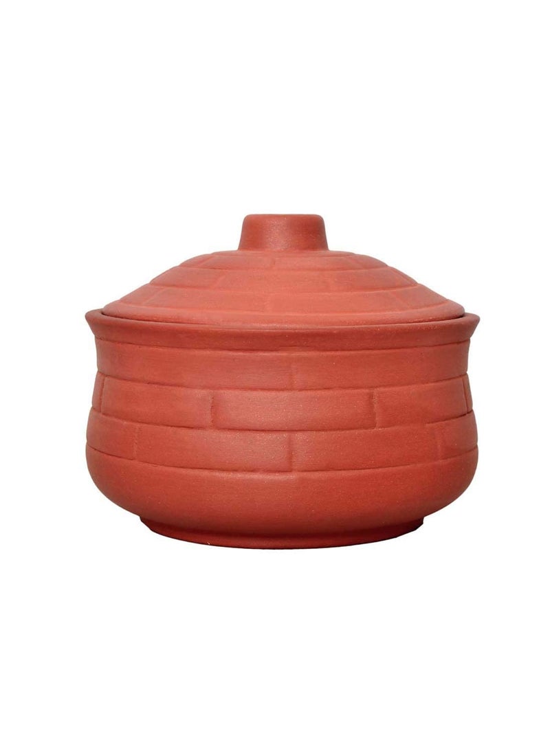 vsudhev Clay Curd PotDahi HandiBiryani Handi with Lid Clay Handi for Making Curd and Storing 100 Natural Clay Pack of 1 14 litres