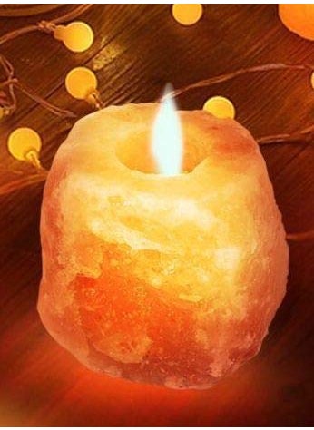 Randhawa Global Rock Salt Tea Light Holder rock salt