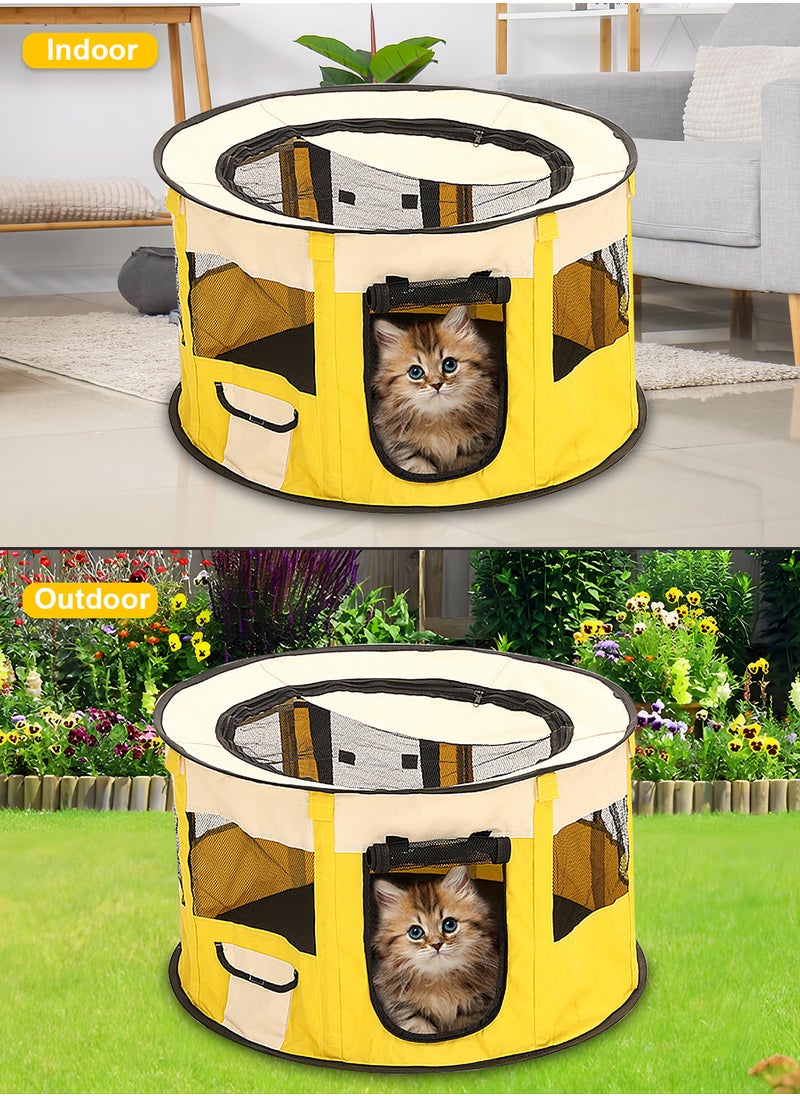 Folding Dog Cage Pet Tent Outdoor Dog Bed Enclosure Cat Cage Puppy Cage