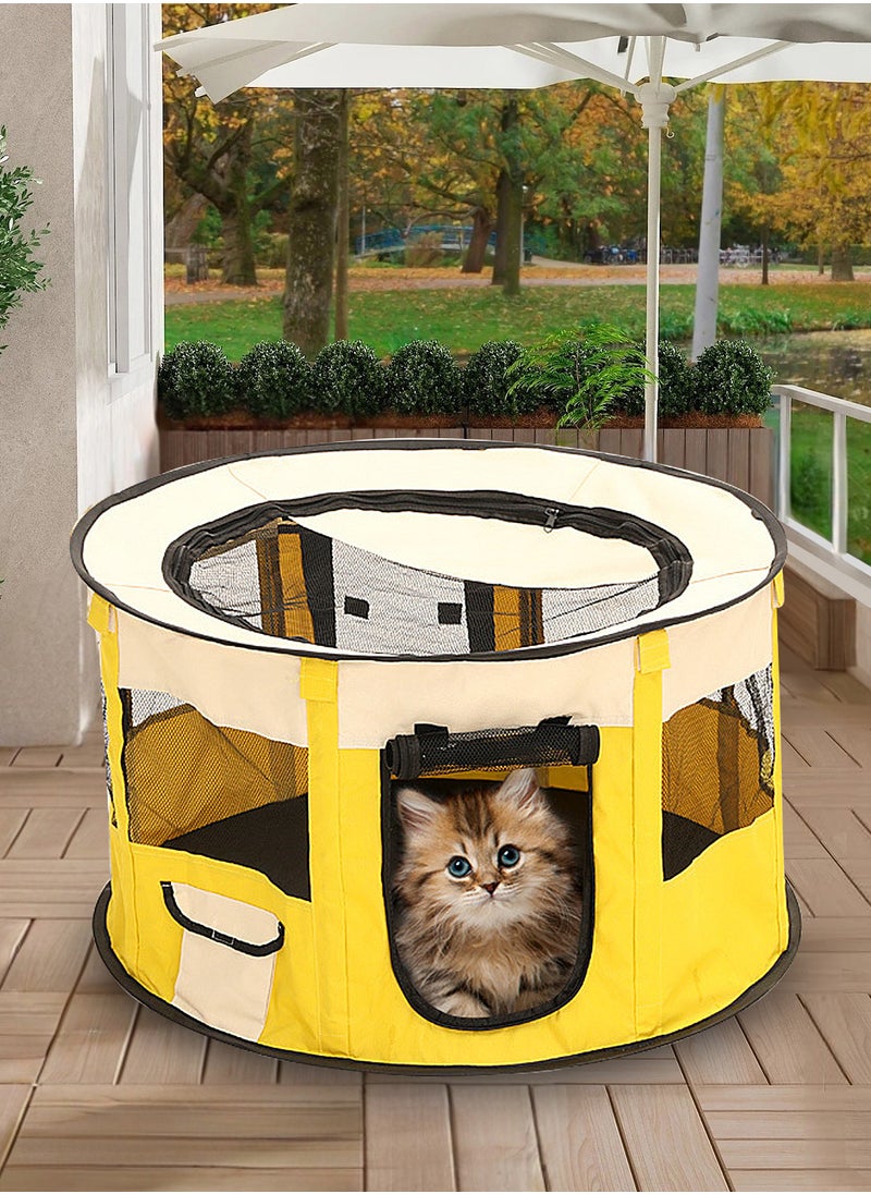 Folding Dog Cage Pet Tent Outdoor Dog Bed Enclosure Cat Cage Puppy Cage