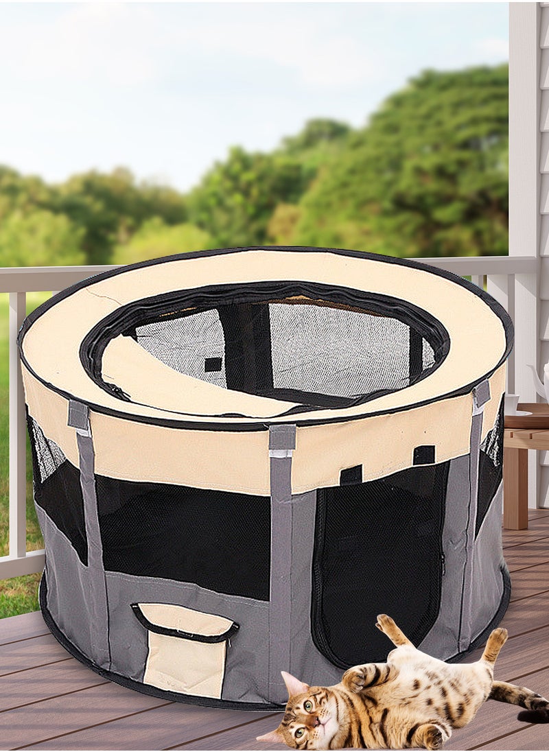 Folding Dog Cage Pet Tent Outdoor Dog Bed Enclosure Cat Cage Puppy Cage