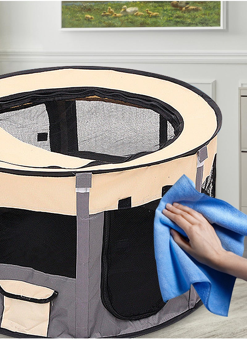 Folding Dog Cage Pet Tent Outdoor Dog Bed Enclosure Cat Cage Puppy Cage