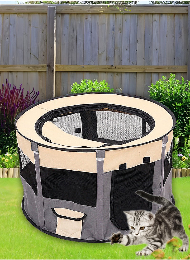 Folding Dog Cage Pet Tent Outdoor Dog Bed Enclosure Cat Cage Puppy Cage