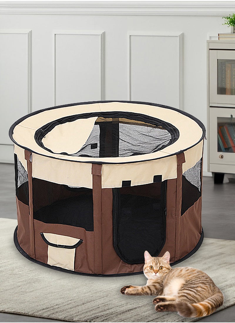 Folding Dog Cage Pet Tent Outdoor Dog Bed Enclosure Cat Cage Puppy Cage