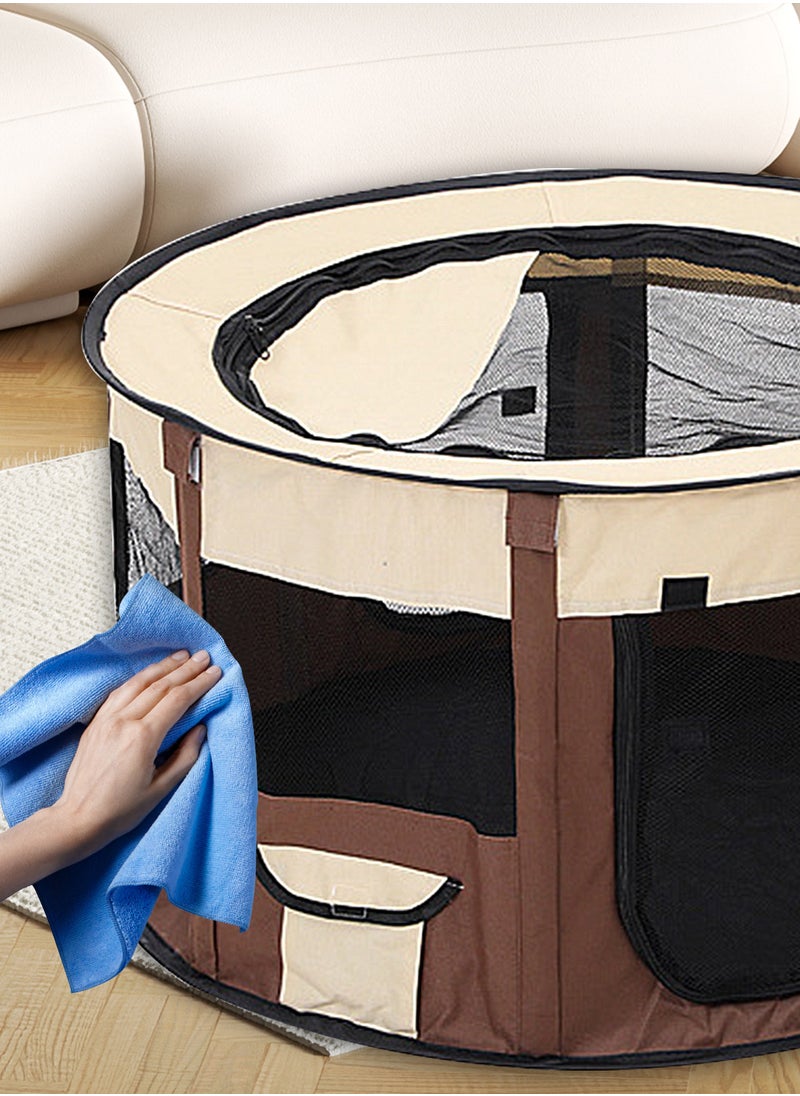 Folding Dog Cage Pet Tent Outdoor Dog Bed Enclosure Cat Cage Puppy Cage