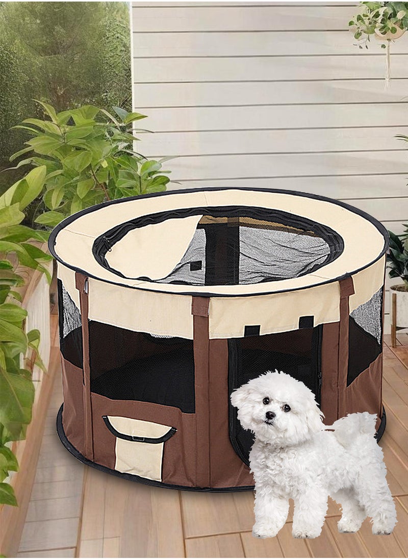Folding Dog Cage Pet Tent Outdoor Dog Bed Enclosure Cat Cage Puppy Cage