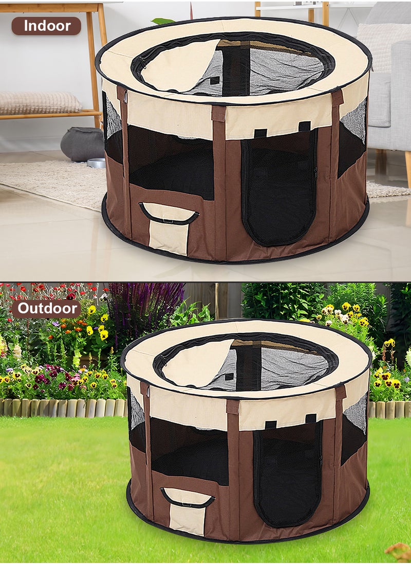 Folding Dog Cage Pet Tent Outdoor Dog Bed Enclosure Cat Cage Puppy Cage