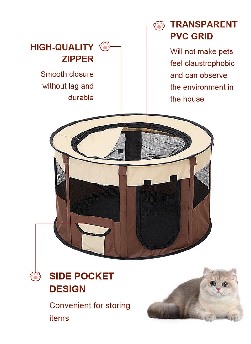 Folding Dog Cage Pet Tent Outdoor Dog Bed Enclosure Cat Cage Puppy Cage