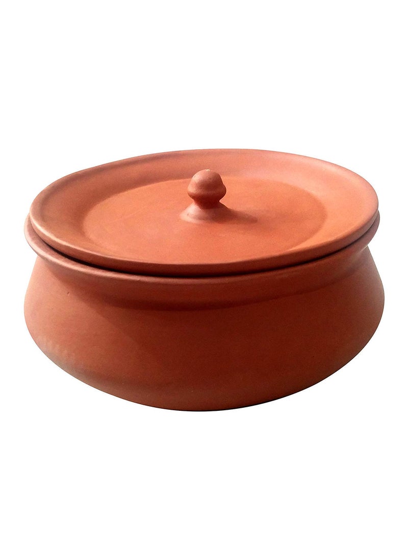 SHRIYAM CRAFTS Clay Handi for Cooking Clay Handi MItti Handi Curd Pot Medium Size 1 LTR Pack of 1