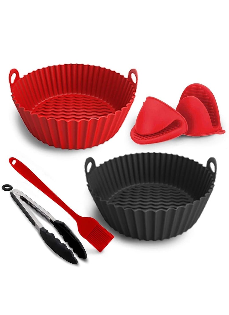 DKP ENTERPRIZE Air Fryer Silicone Liners2 Pack Silicone Liners 75 Inch Air Fryer Liners