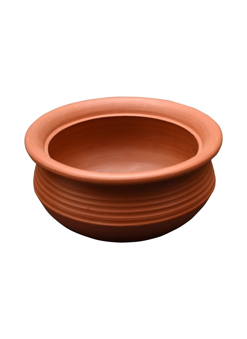 EZAHK Handmade Clay HandiCurryDal for Cooking 2 Litre