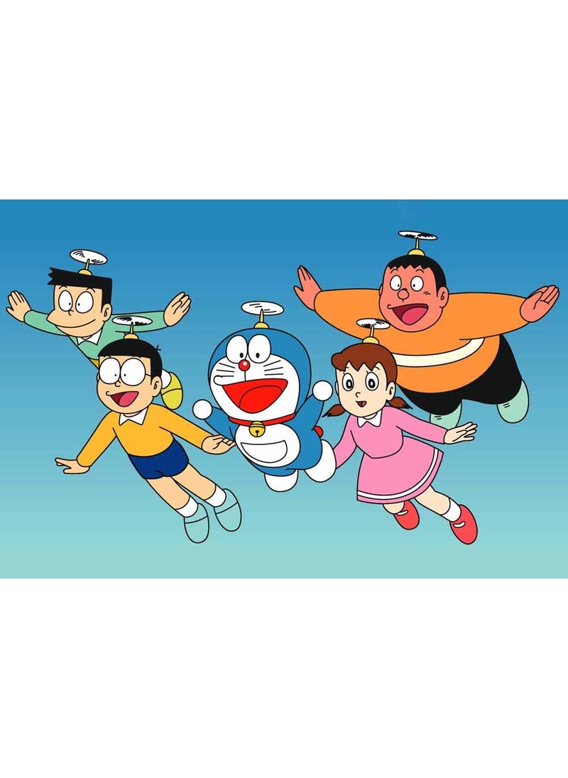 wallpics Doraemon Cartoon Painting Poster Waterproof Vinyl Sticker for Kids RoomHome Decor can13992