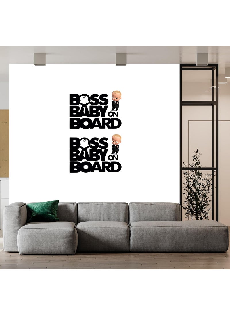 wallpics Boss Baby On Board Self Adhesive Decorative Wall Sticker 60cm X 90cm cut58133