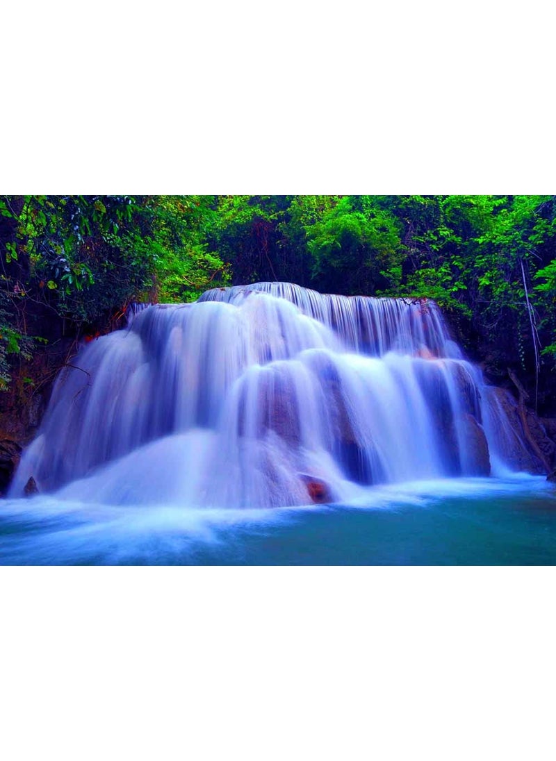 wallpicsBeautiful Nature Waterfall vastu Painting Poster Waterproof Vinyl Sticker Poster for Home Decor 24X18 inches can14912