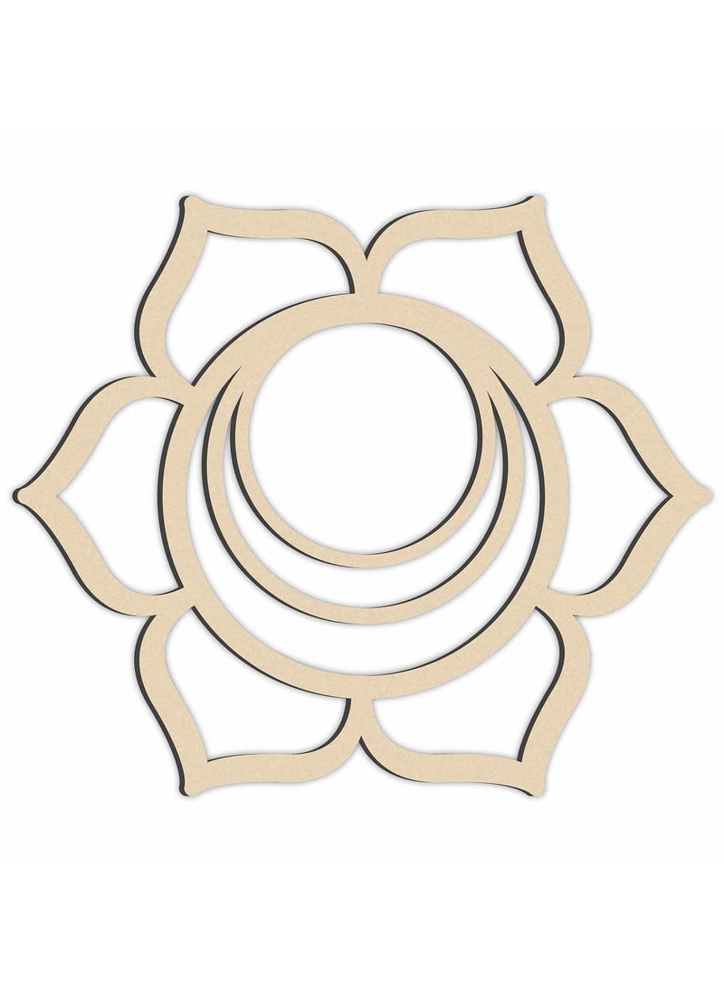 CVANU Mandala Design Wall Art Wooden Crystal Grid Sacred Spiritual Home Decor Cutout 115x10inch_cv11