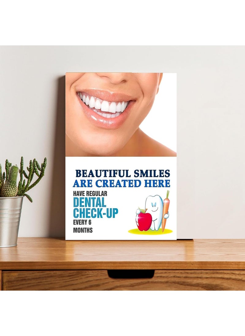 British Terminal Dental Dentist Doctor Beautiful Smile Created Here Dental Checkup Wall Poster For clinic Decor vinylmulticolorsticker 24 x 36 inch