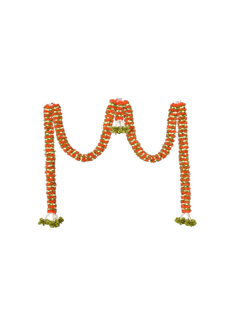 Daedal crafters Door Set with Plastic mogra Orange DC119 Hanging