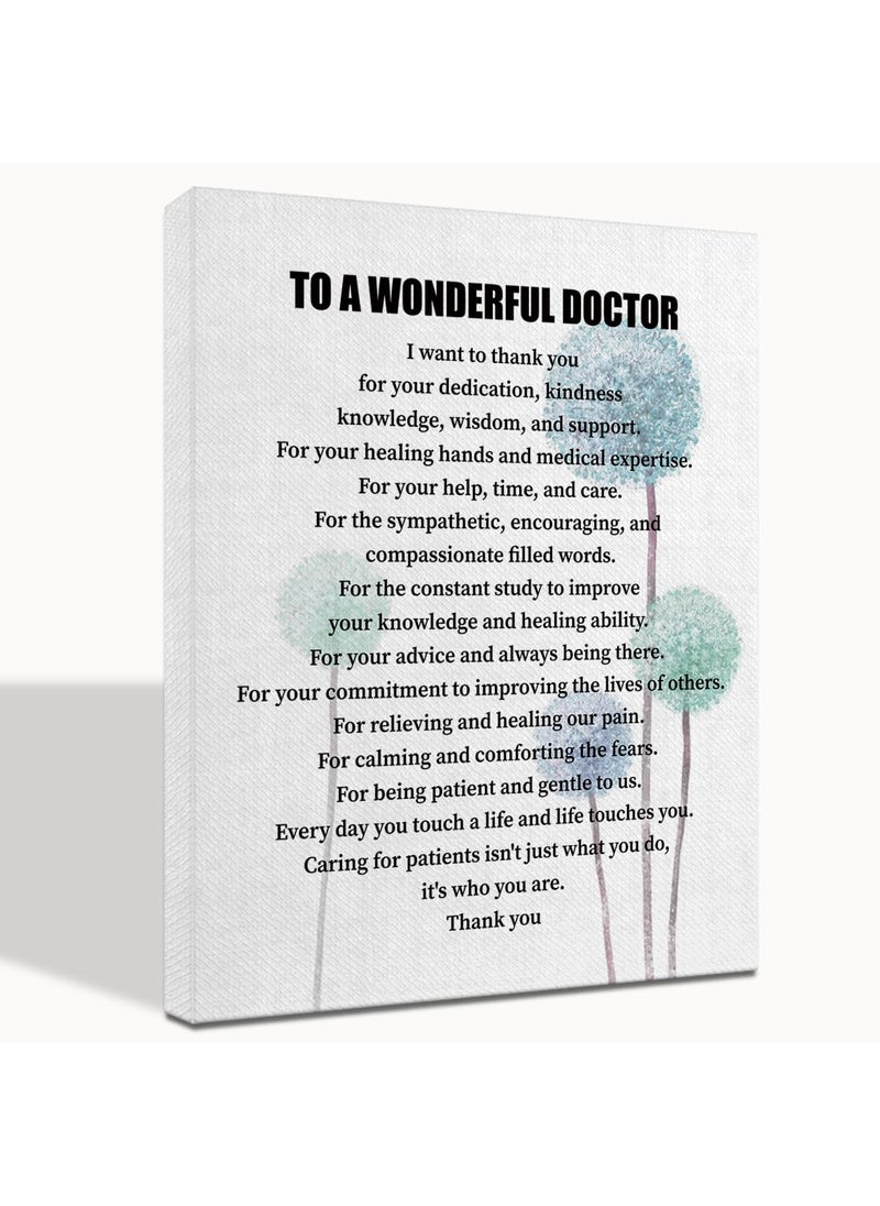 Obgyn Gifts For Doctors Doctor Gifts Doctor Gifts Decor A Wonderful Doctor Inspirational Decor Canvas Wall Art Unique Gifts For Doctors Medical Office Dcor 16x20 inch