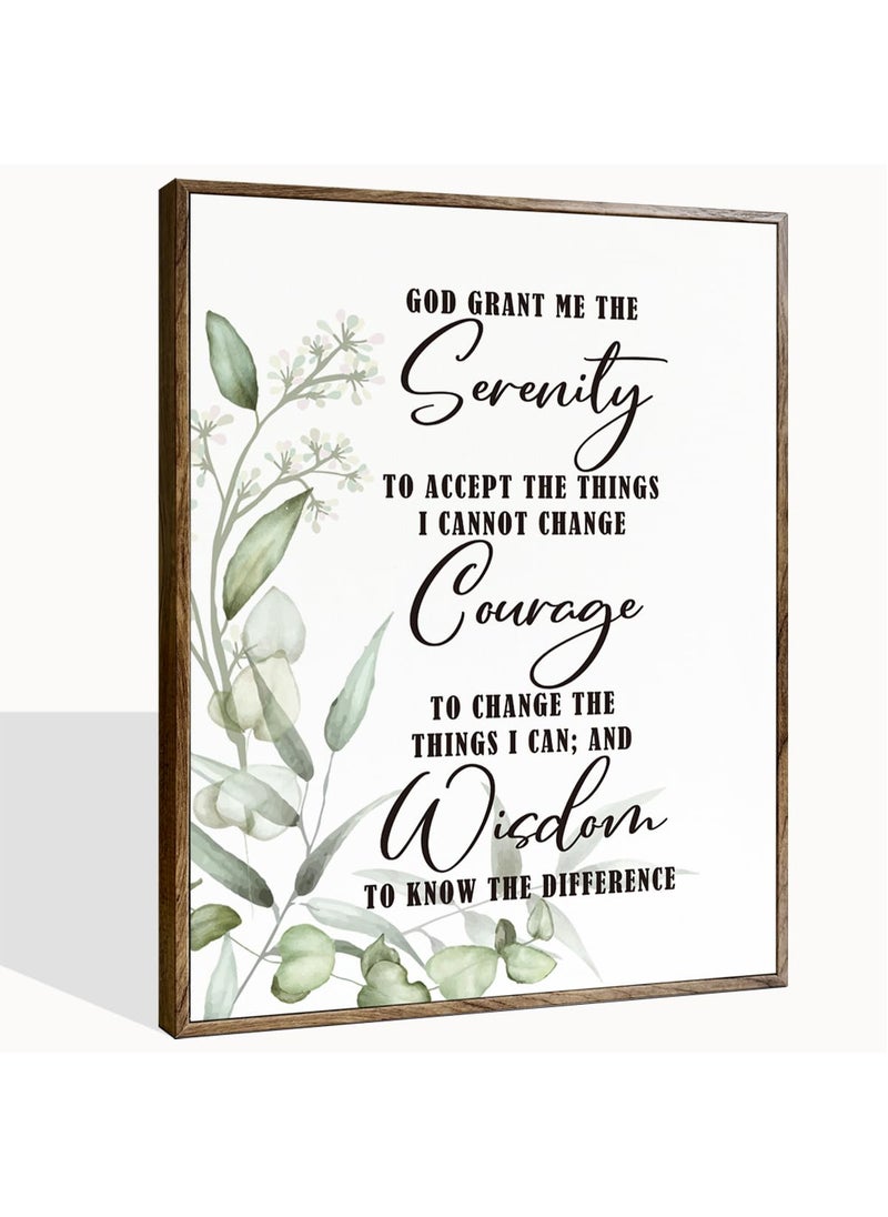 Serenity Prayer Wall Art Serenity Prayer Serenity Prayer Wall Dcor Scripture Wall Art Serenity Prayer Gifts Framed Canvas Wall Art Decor Bible Verses Wall Dcor God Grant Me The Serenity 12x15