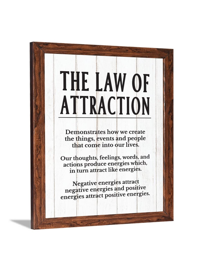 Chaka Chaundh Law of Attraction Quotes Wall Frames Decor Law of Attraction Framed Posters wall decoration item 11 X 14 Inches