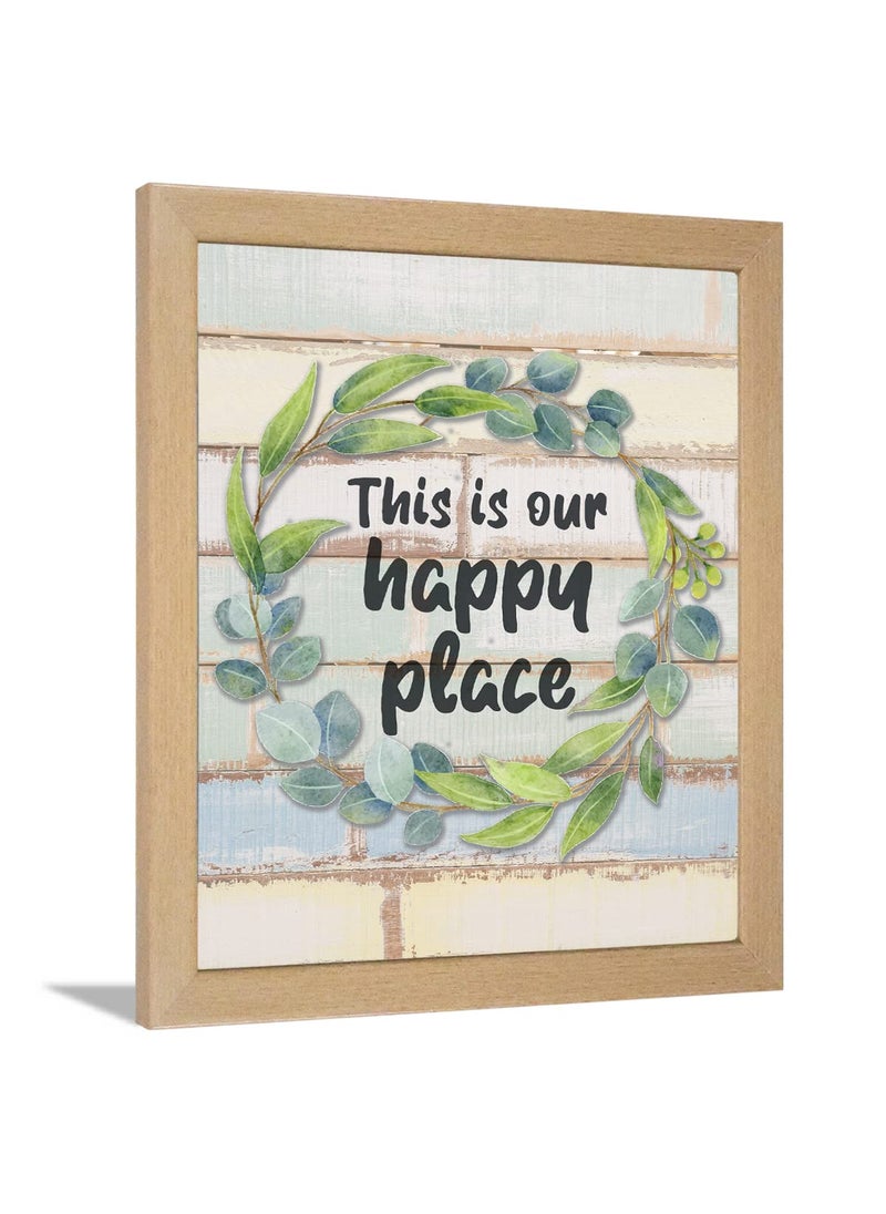 Chaka Chaundh This is our Happy Place Wall Framed Posters Home Living Room Wall Decor Item Family Wall Decor Item 14 X 11 Inches