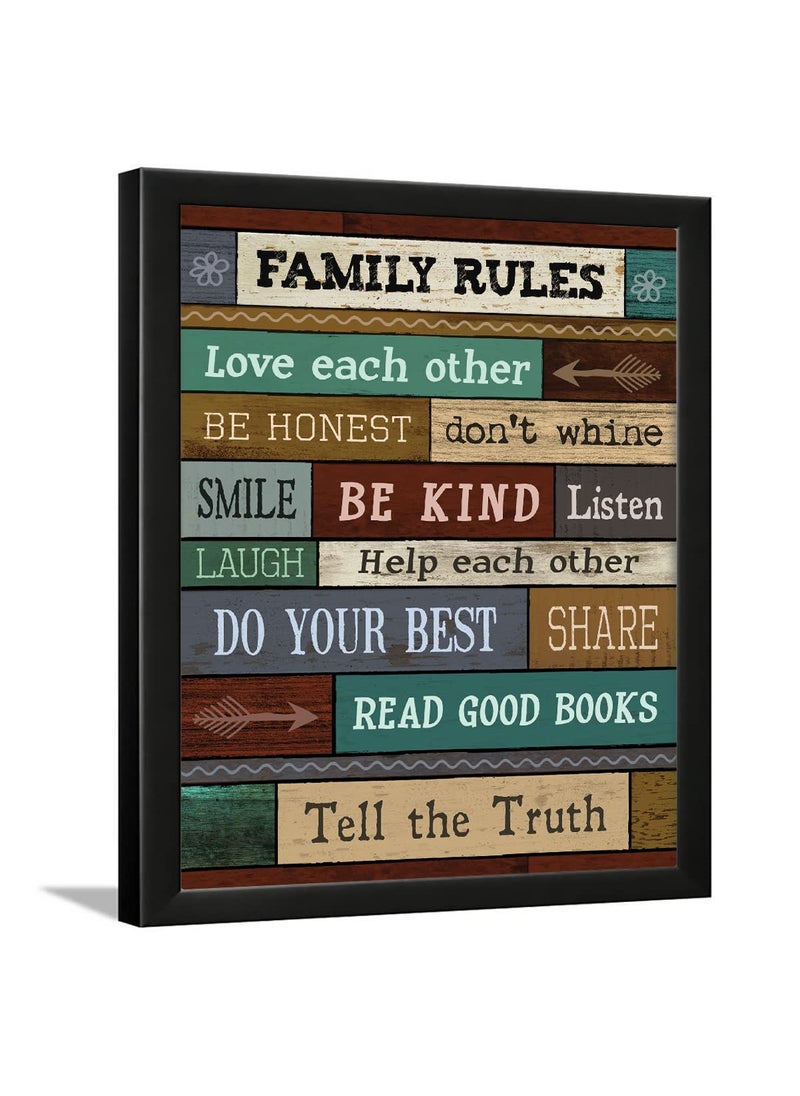 Chaka Chaundh Family Rules Wall Decor Motivational House Rules Quotes Wall Frames Inspirational Family Rules Poster 136 X 106 Inches