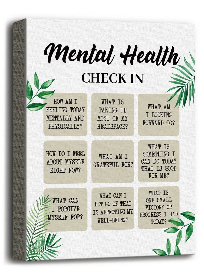 Mental Health Dcor Mental Health Wall Art Mental Health Check In Therapist Office Dcor Psychotherapy Office Decor School Positive Affirmations Dcor Psychologist CBT Mental Health Gift 12x15