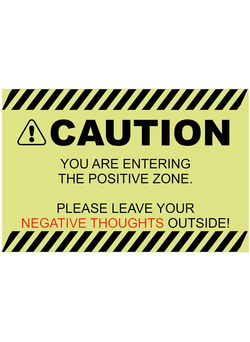 wallpics Caution Positive Thought Jumbo Large Size Painting Poster Waterproof Vinyl Sticker for Home DecorOffice HallLivingBedroom 24X36