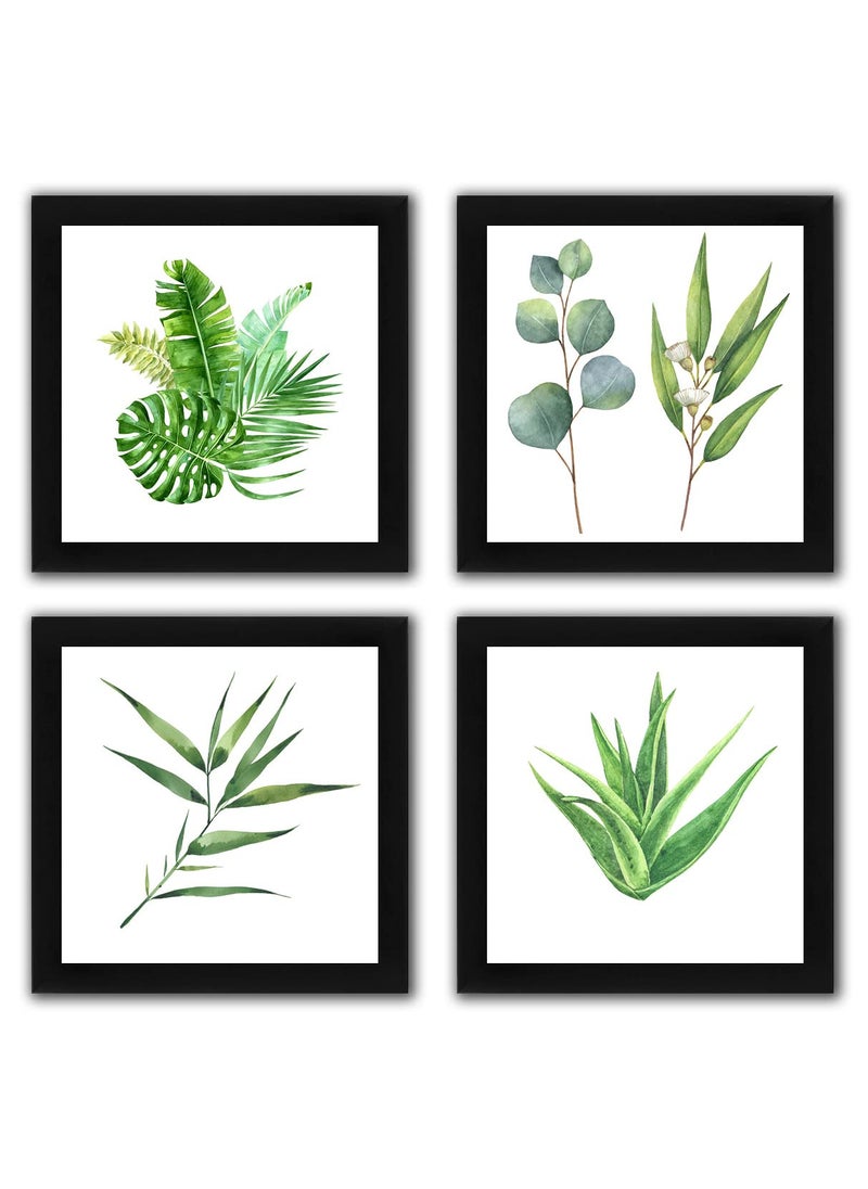Interio Crafts Botanical Decor Wall Art For Living Room Frame 9 X 9 inch Poster 8 X 8 inch