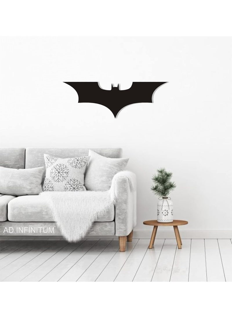 AD INFINITUM Superheros logo wall art 6mm MDF Wood without lights for Comic Lover Gifting Kids Room Gaming Setup Gaming Room Man Cave pack of 1 the Dark Knight