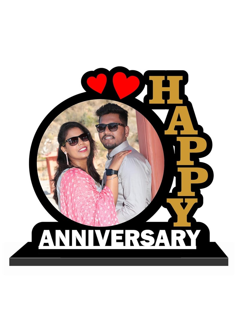 WG WOW GIFTS Happy Anniversary gift photo frame table top best gift for anniversaryWood Tabletop